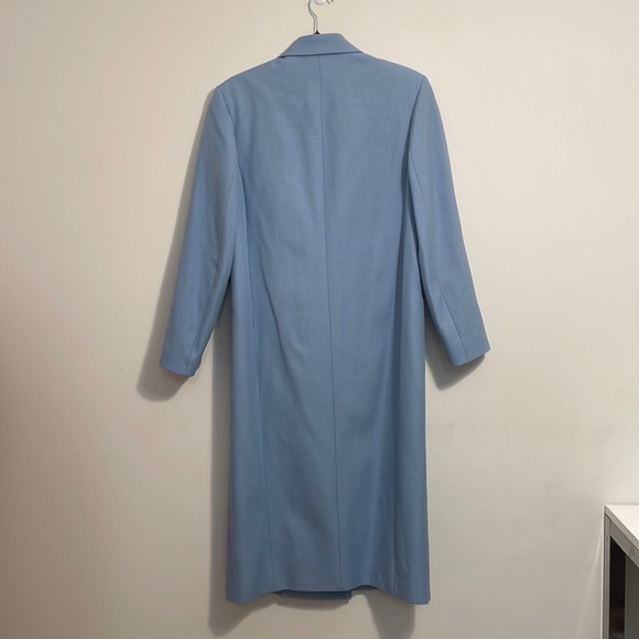 Zara blue long coat XS NWOT - Picture 7 of 10